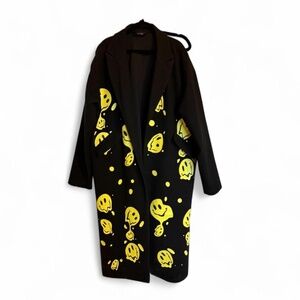 Smiley Face Dopamine Trench Coat